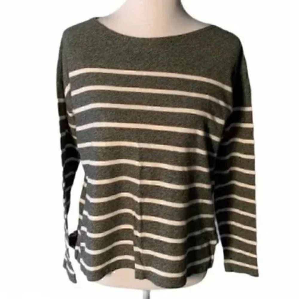 J. Crew Grey/White Crewneck size S